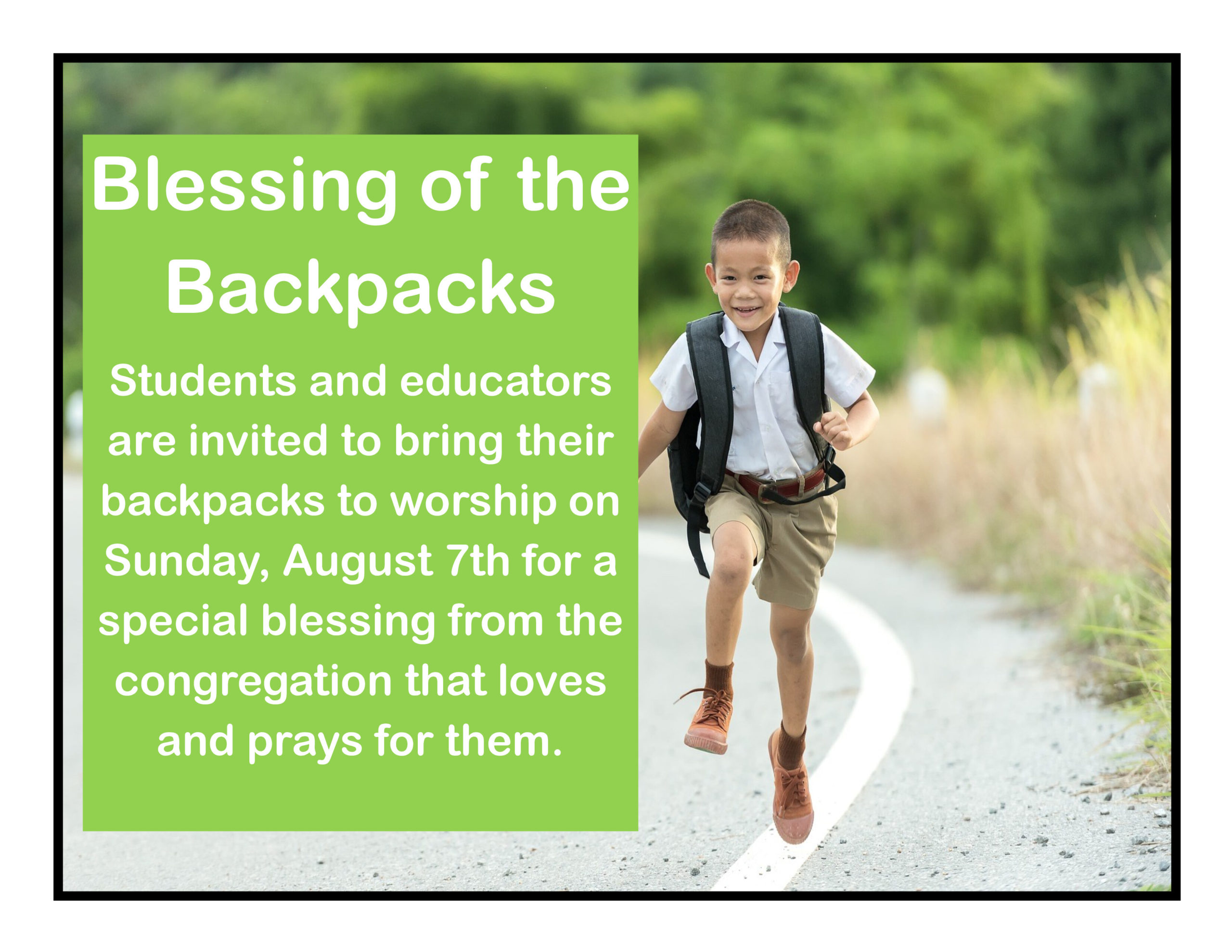 Read more about the article Blessing of the Backpacks